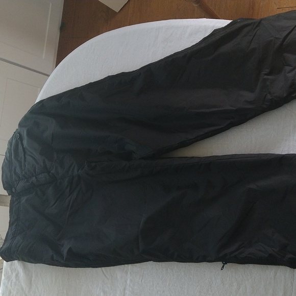 Split rail outdoors skiing hiking snow gear black pants xl zip Velcro snaps - Picture 1 of 13